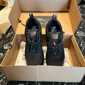These are brand new never worn steel toe work shoes.